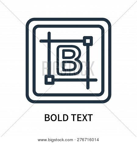 Bold Text Icon Isolated On White Background. Bold Text Icon Simple Sign. Bold Text Icon Trendy And M