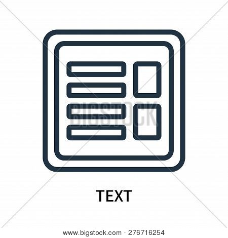 Text Icon Isolated On White Background. Text Icon Simple Sign. Text Icon Trendy And Modern Symbol Fo
