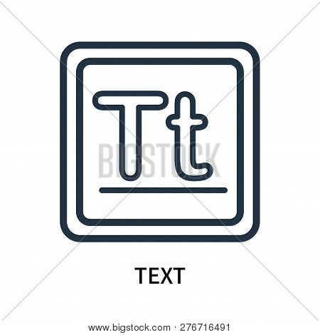 Text Icon Isolated On White Background. Text Icon Simple Sign. Text Icon Trendy And Modern Symbol Fo