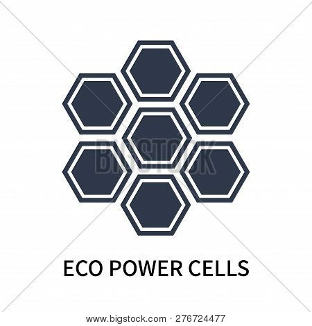 Eco Power Cells Icon Isolated On White Background. Eco Power Cells Icon Simple Sign. Eco Power Cells