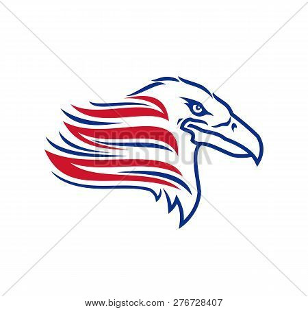 Eagle Head Icon. Eagle Silhouette Us Symbol