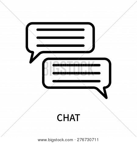 Chat Icon Isolated On White Background. Chat Icon Simple Sign. Chat Icon Trendy And Modern Symbol Fo