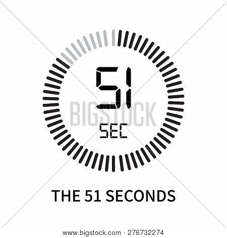 The 51 Seconds Icon Isolated On White Background. The 51 Seconds Icon Simple Sign. The 51 Seconds Ic