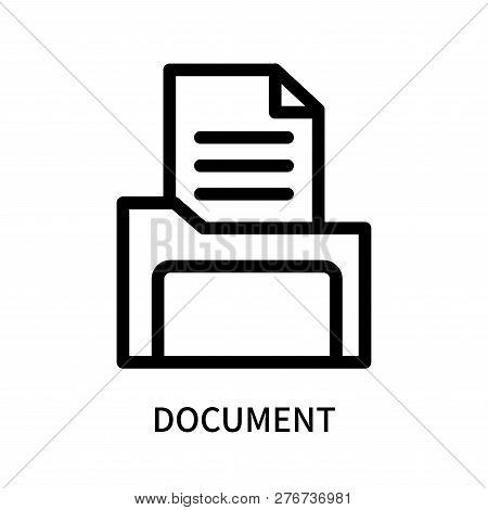 Document Icon Isolated On White Background. Document Icon Simple Sign. Document Icon Trendy And Mode