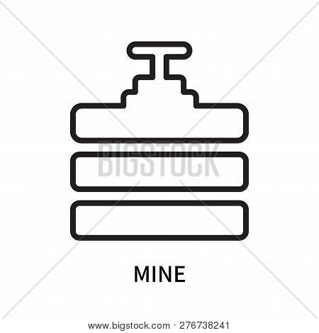 Mine Icon Isolated On White Background. Mine Icon Simple Sign. Mine Icon Trendy And Modern Symbol Fo