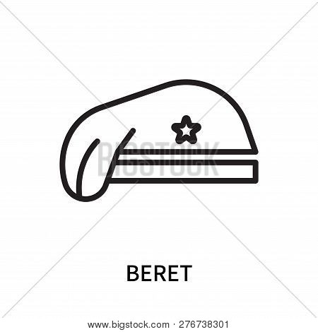 Beret Icon Isolated On White Background. Beret Icon Simple Sign. Beret Icon Trendy And Modern Symbol