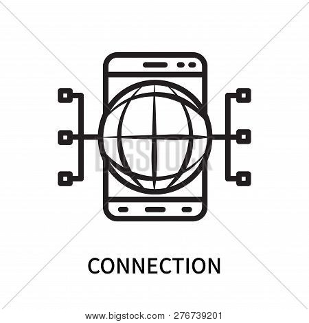 Connection Icon Isolated On White Background. Connection Icon Simple Sign. Connection Icon Trendy An