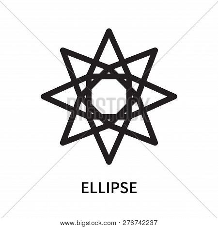 Ellipse Icon Isolated On White Background. Ellipse Icon Simple Sign. Ellipse Icon Trendy And Modern 