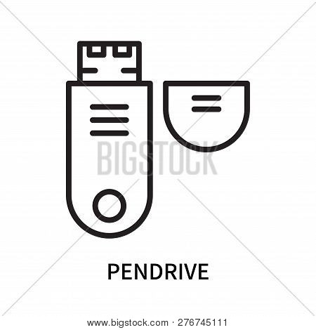 Pendrive Icon Isolated On White Background. Pendrive Icon Simple Sign. Pendrive Icon Trendy And Mode