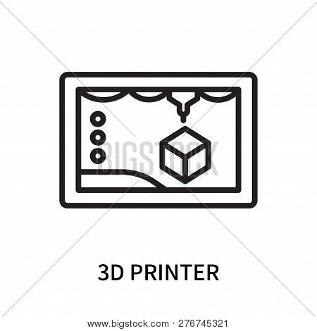 3d Printer Icon Isolated On White Background. 3d Printer Icon Simple Sign. 3d Printer Icon Trendy An