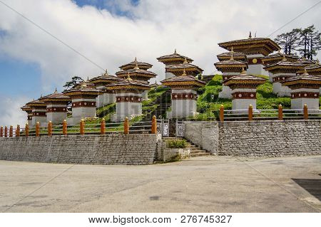 108 Stupas Or Chortens In Dochula Pass , Thimphu, Bhutan