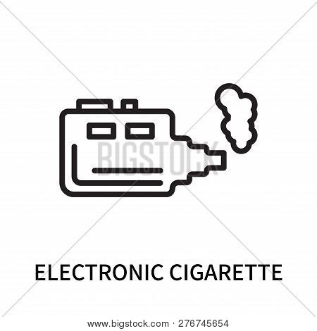 Electronic Cigarette Icon Isolated On White Background. Electronic Cigarette Icon Simple Sign. Elect