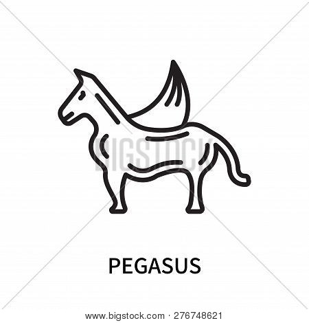 Pegasus Icon Isolated On White Background. Pegasus Icon Simple Sign. Pegasus Icon Trendy And Modern 