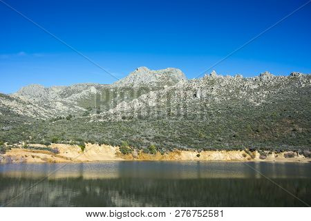 Views Of La Maliciosa Reservoir, In Guadarrama Mountains (madrid, Spain), With La Maliciosa Peak In 