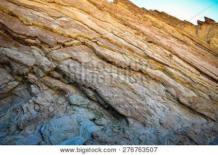 Painted Rock Wall In Death Valley Caliornia