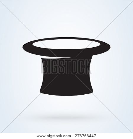 Magic Hat Icon Vector. Isolated Illustration Magician Background