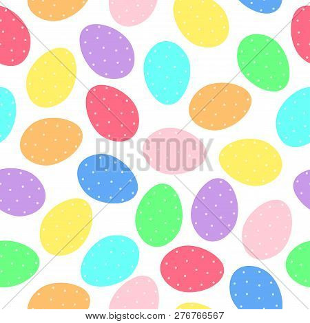 Background Easter Colorful Eggs Pattern Vector Illustration