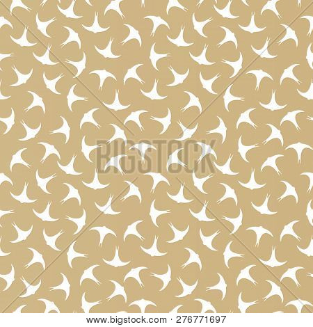 Vector Seamless Background With Swifts For Textiles,