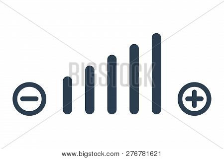 Volume Adjustment Symbol Web Icon. Volum Icon Vector