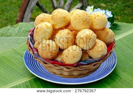 Brazilian snack cheese bread, pao de queijo