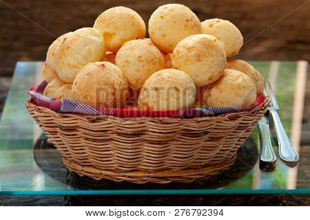 Brazilian snack cheese bread, pao de queijo