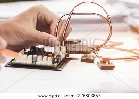 Stem Education For Learning, Electronic Board For Be Program By Robotics Electronics In Laboratory I