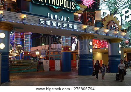 Genting Highlands, Malaysia- Dec 03, 2018 : View Of The Skytropolis Indoor Theme Park In Resorts Wor