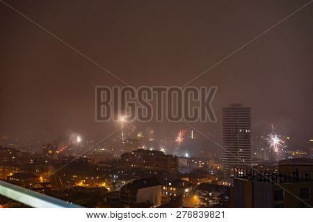 Fireworks Over Tbilisi City