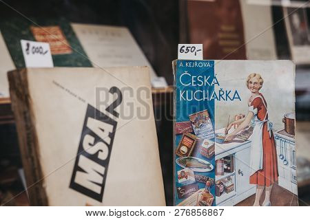 Prague, Czech Republic - August 23, 2018: Popular Czech Cooking Book 