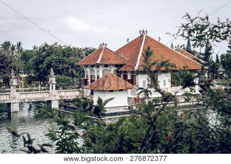 View Of Taman Ujung Water Palace On Bali Island, Indonesia.