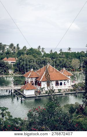 View Of Taman Ujung Water Palace On Bali Island, Indonesia.