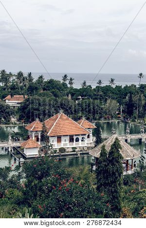View Of Taman Ujung Water Palace On Bali Island, Indonesia.