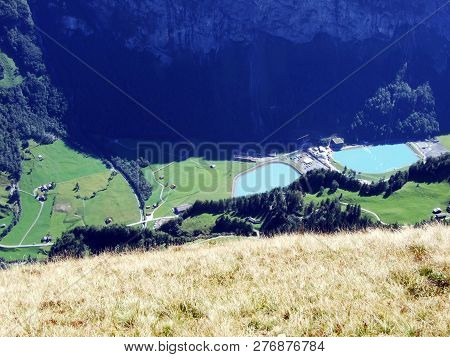 Lakes From Hydro Power Plant Arge Kraftwerk Limmern - Canton Of Glarus, Switzerland
