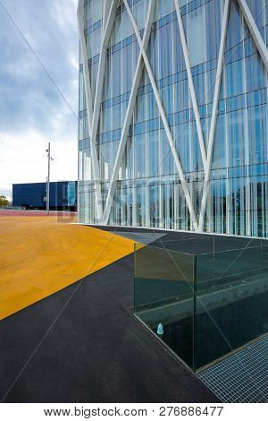 Barcelona, Spain - September 25, 2012: The Telefonica Tower Basement