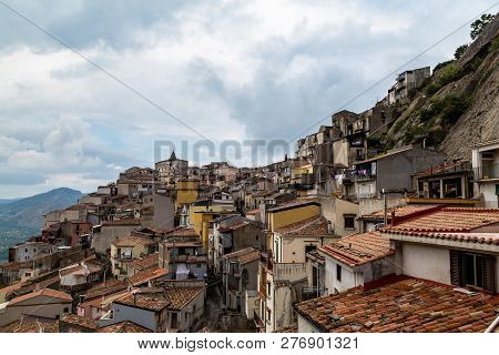 View Of Motta Camastra From Corso Umberto.