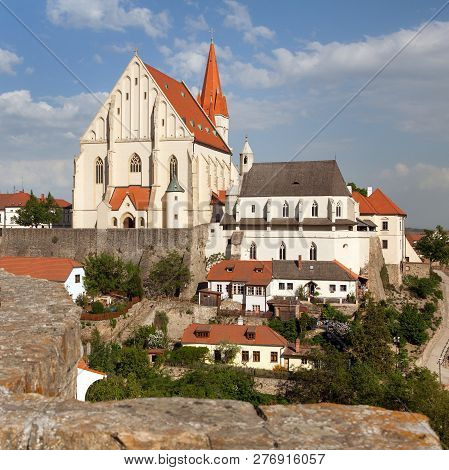 Gothic Church Of St. Nicholas In Czech Kostel Svateho Mikulase, Znojmo, South Moravia, Czech Republi