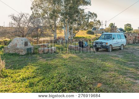 Nieuwoudtsville, South Africa, August 28, 2018: A Camping Site At Matjiesfontein Farm In The Norther