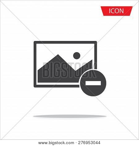 Delete Picture Icon Isolated On White Background.