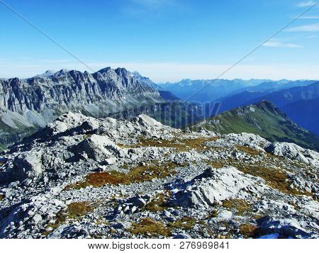 View Of The Ortstock And Fisetengrat Peaks, Located Above The Linthal Valley - Canton Of Glarus, Swi