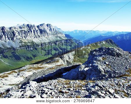 View Of The Ortstock And Fisetengrat Peaks, Located Above The Linthal Valley - Canton Of Glarus, Swi