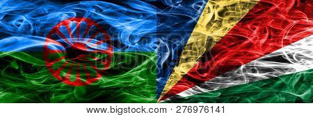 Gipsy, Roman Vs Seychelles, Seychelloise Smoke Flags Placed Side By Side