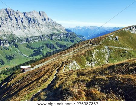 Alpine Passage Fisetenpass, Above The Brook Fisetenbach - Canton Of Uri, Switzerland