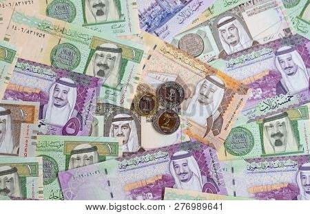 Collection of Saudi Arabia Riyal banknotes