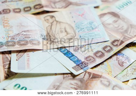 1000 Thb Money Background Close Up Object Of Business Concept