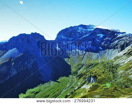 The Gemsfairenstock - Mountain Of The Glarus Alps, Located On The Border Between The Swiss Cantons O