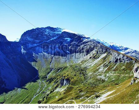 The Gemsfairenstock - Mountain Of The Glarus Alps, Located On The Border Between The Swiss Cantons O