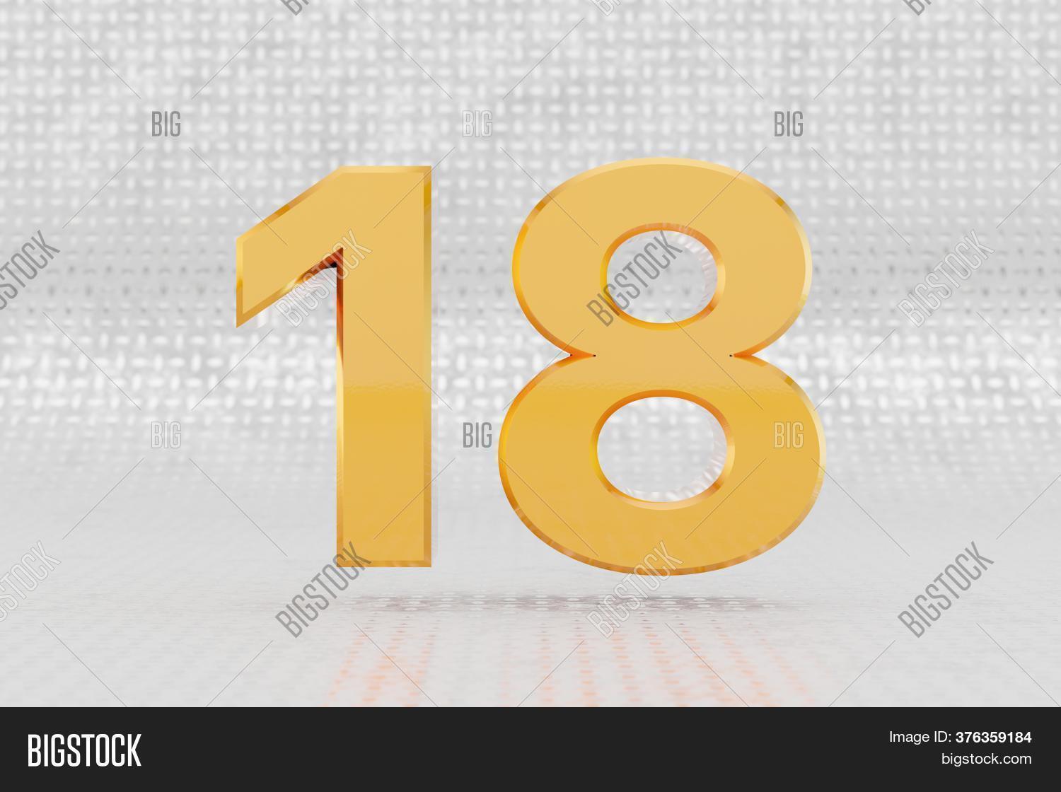 Yellow 3d Number 18. Image & Photo (Free Trial) Bigstock