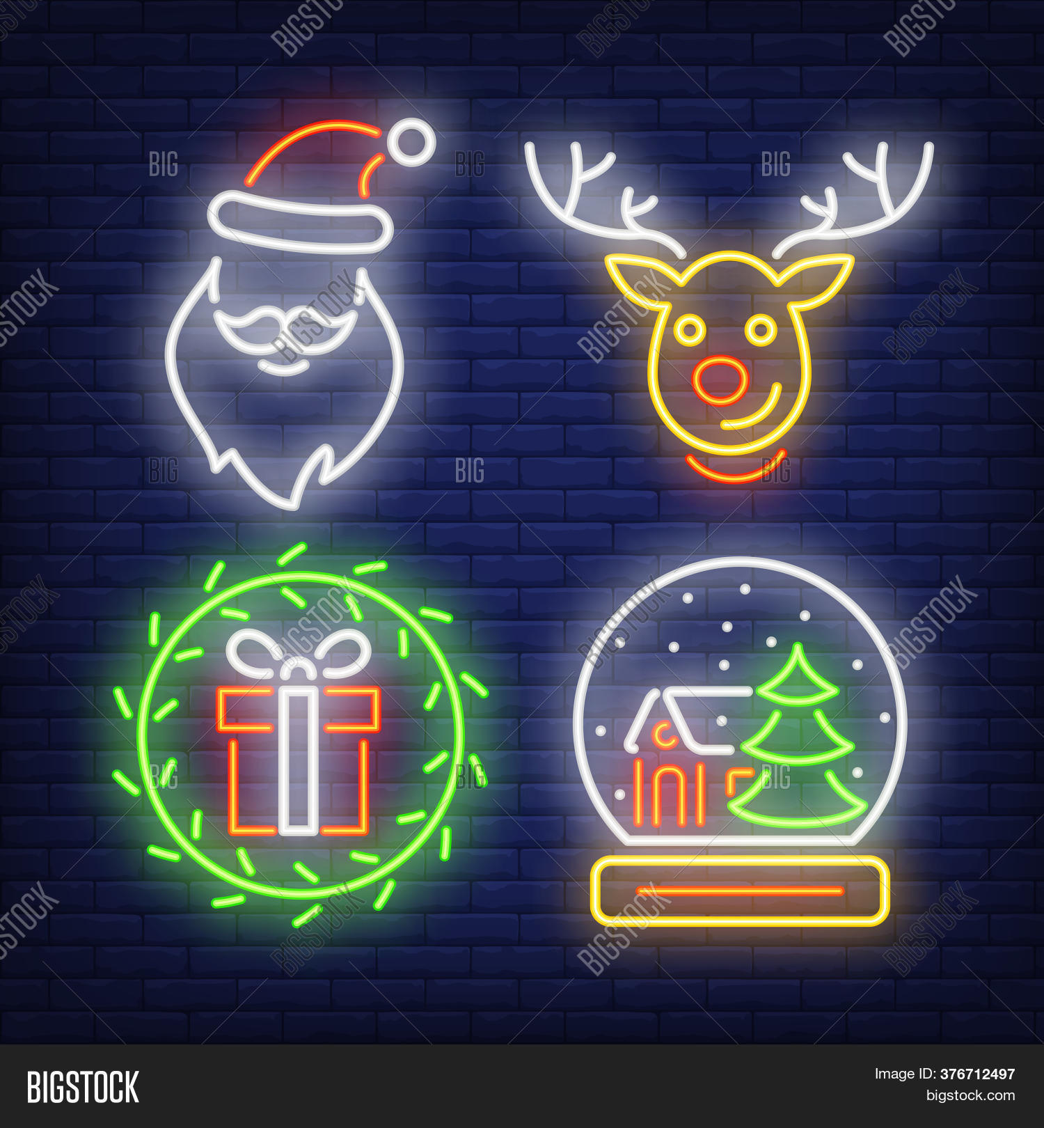 Christmas Neon Signs Image & Photo (Free Trial) Bigstock