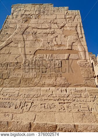 Beautiful Ancient Temple Of Medina-habu. Egypt, Luxor.