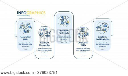 Attorney Skills Vector Infographic Template. Required Knowledge. Presentation Design Elements. Data 